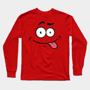 comic cartoon face Long Sleeve T-Shirt